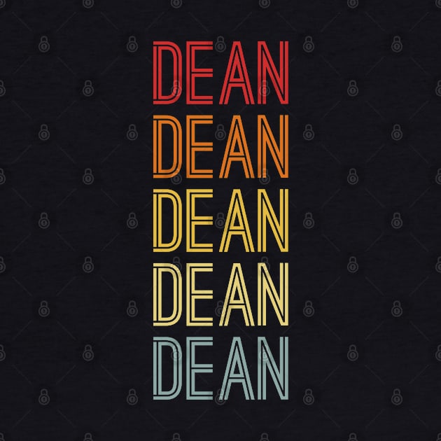 Dean Name Vintage Retro Gift Named Dean by CoolDesignsDz